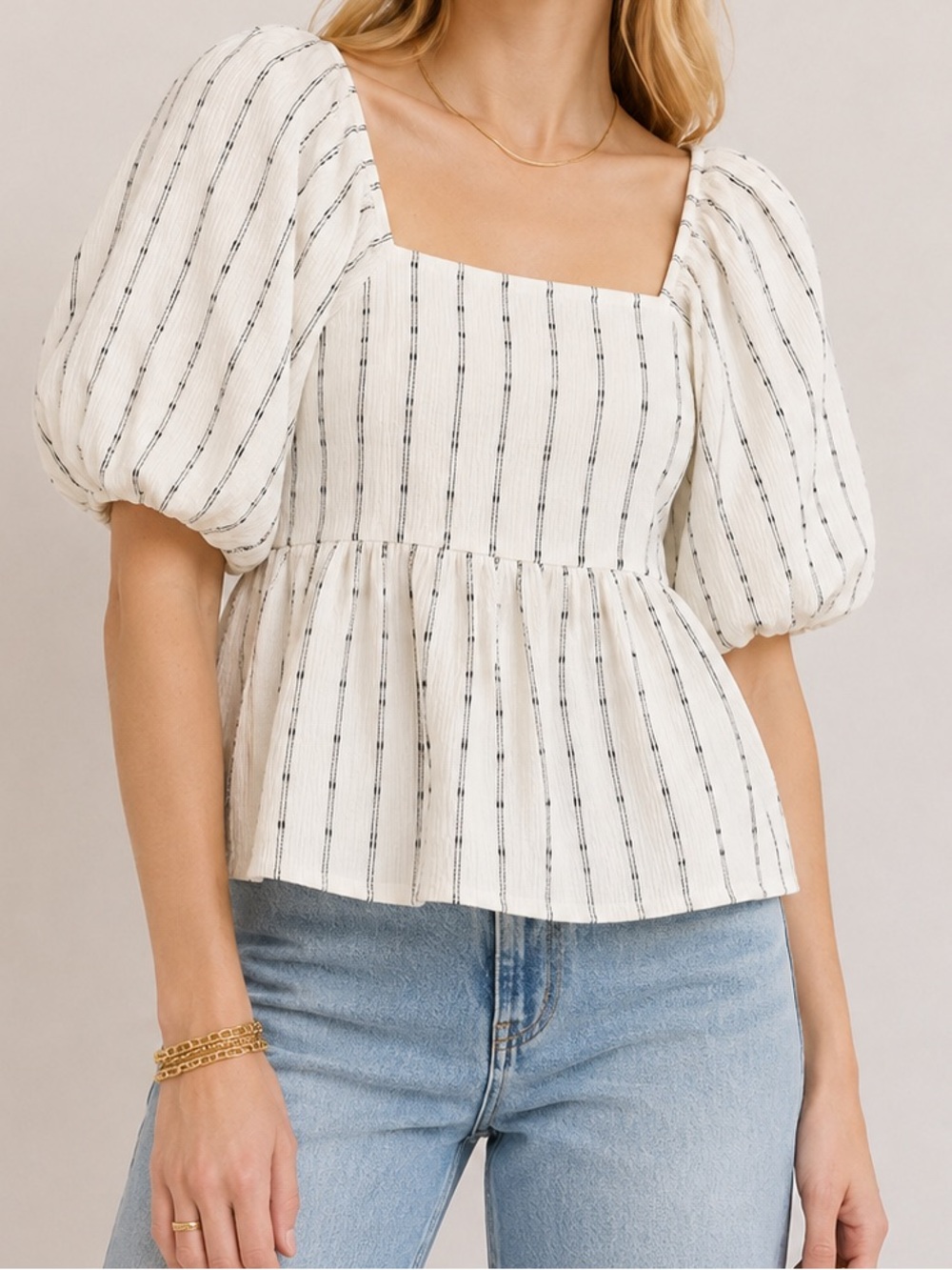Madewell Puff Sleeve Empire Top XS